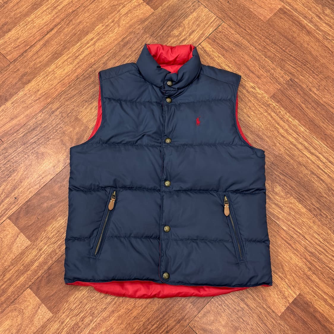M(100) 폴로 랄프로렌 리버시블 패딩 조끼 베스트  상품이미지1