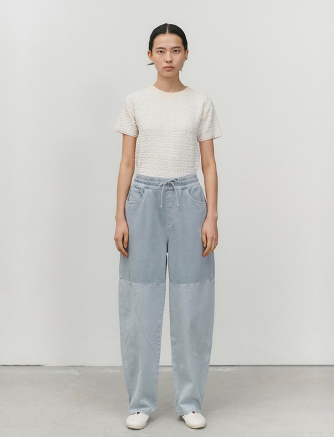 아모멘토 드로우스트링 디스트레스 팬츠 상품이미지8