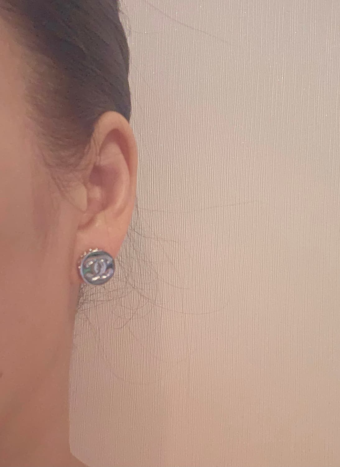 샤넬 코인단추 은장스터드 귀걸이 업사이클링  상품이미지8