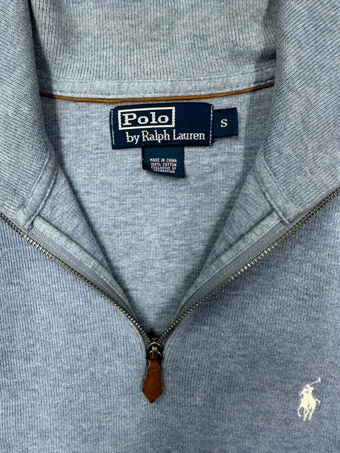 폴로 스카이블루 니트 반집업 상품이미지4