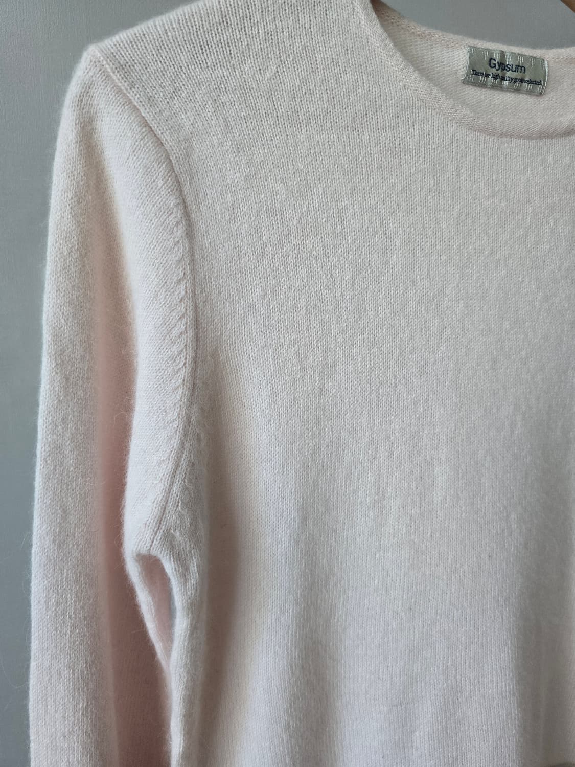 Gypsum 핑크 배색 앙고라 니트 M 상품이미지2