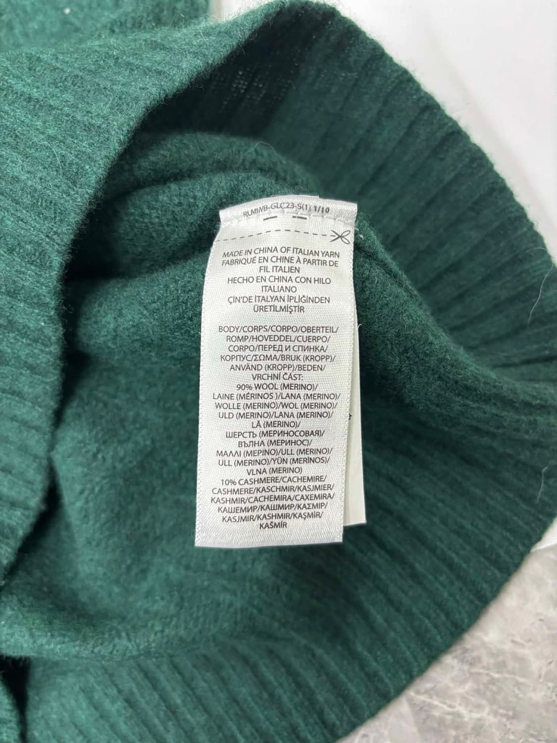 폴로 랄프로렌 신형 딮그린 울 케이블 크루넥 걸즈 니트(M) 상품이미지4
