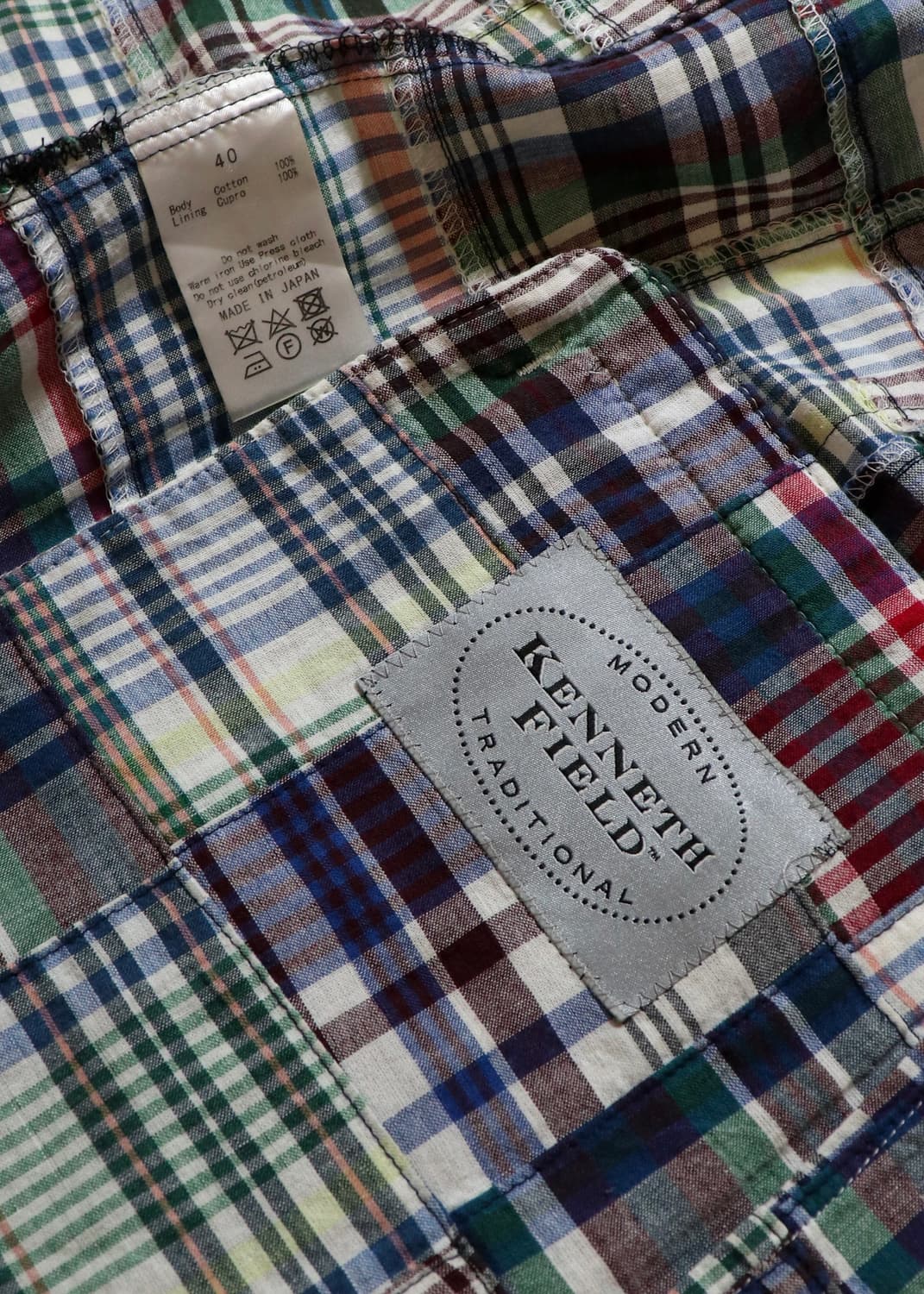 KENNETH FIELD Patchwork Madras Jacket 상품이미지7
