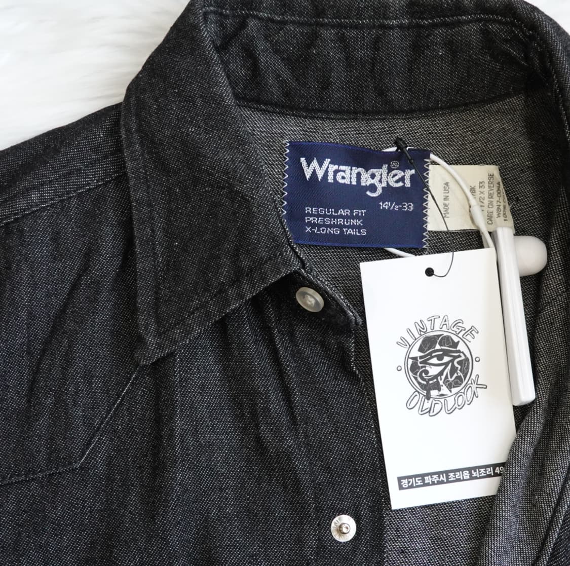 Wrangler 랭글러 블랙 데님 셔츠 1870 상품이미지4