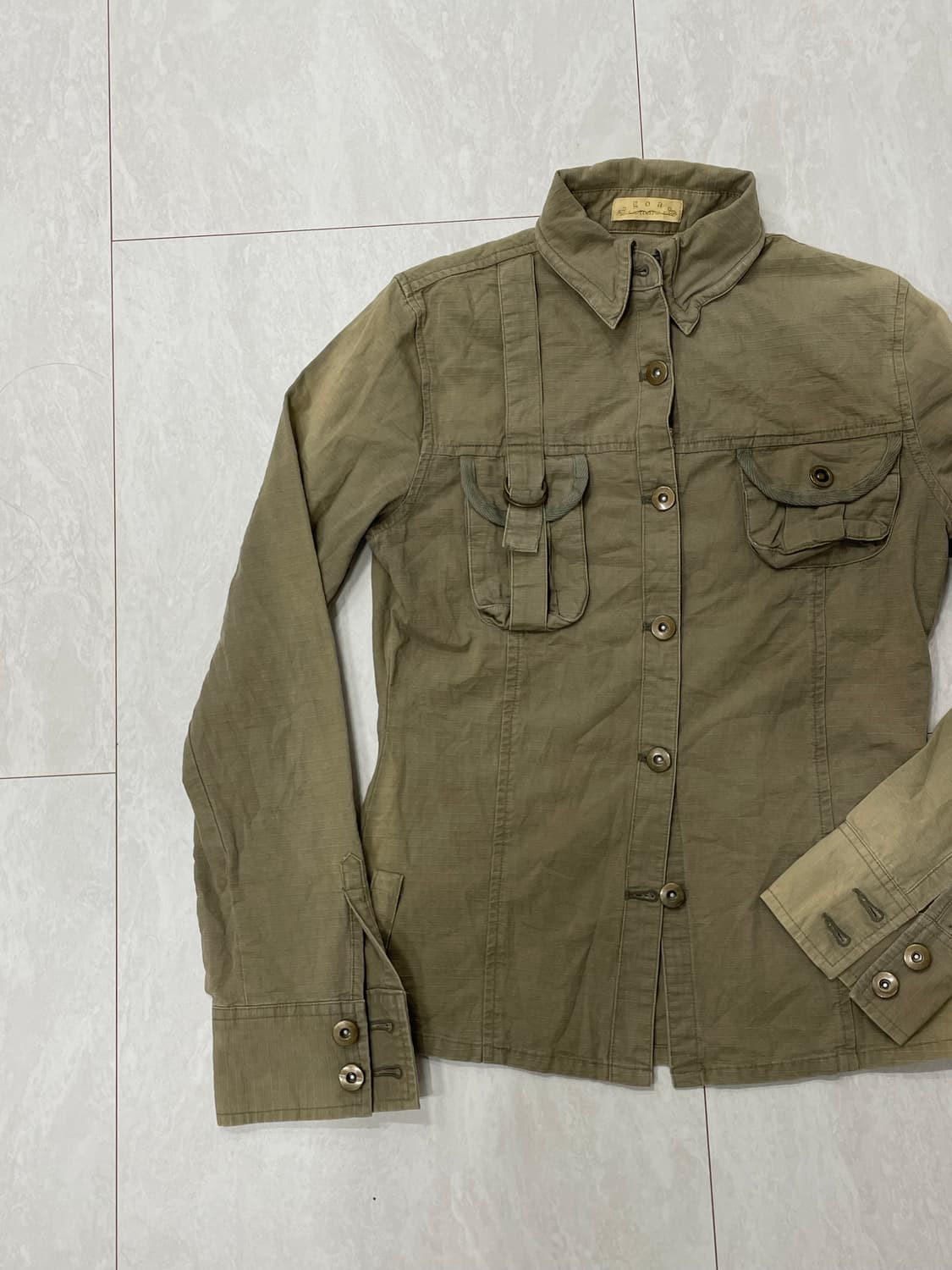 goa 고아 밀리터리 유틸리티 워싱 셔츠 (Y2K) 상품이미지2