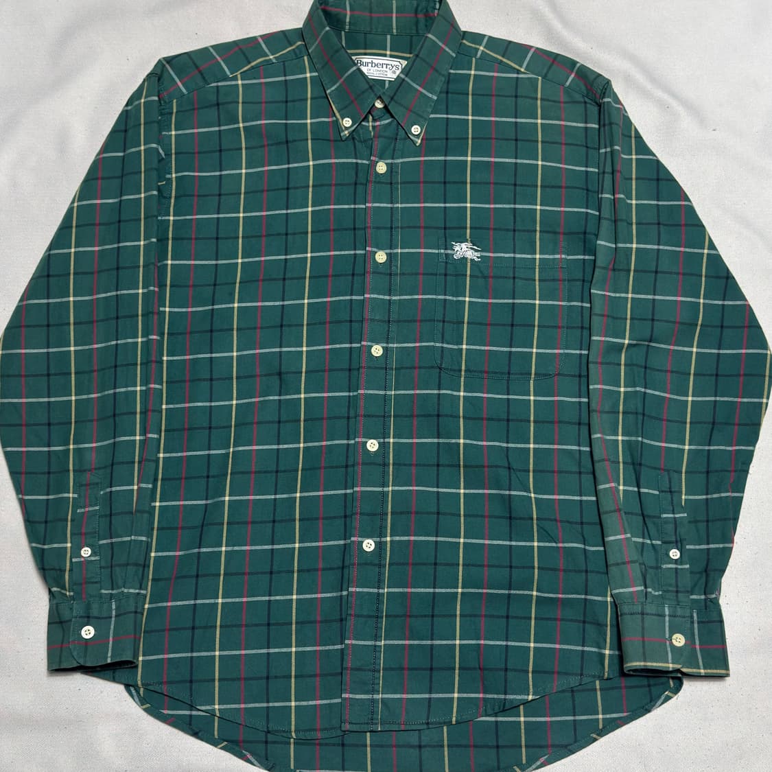 🫶🏻버버리 체크무늬 그린 코튼 셔츠🫶🏻 상품이미지1