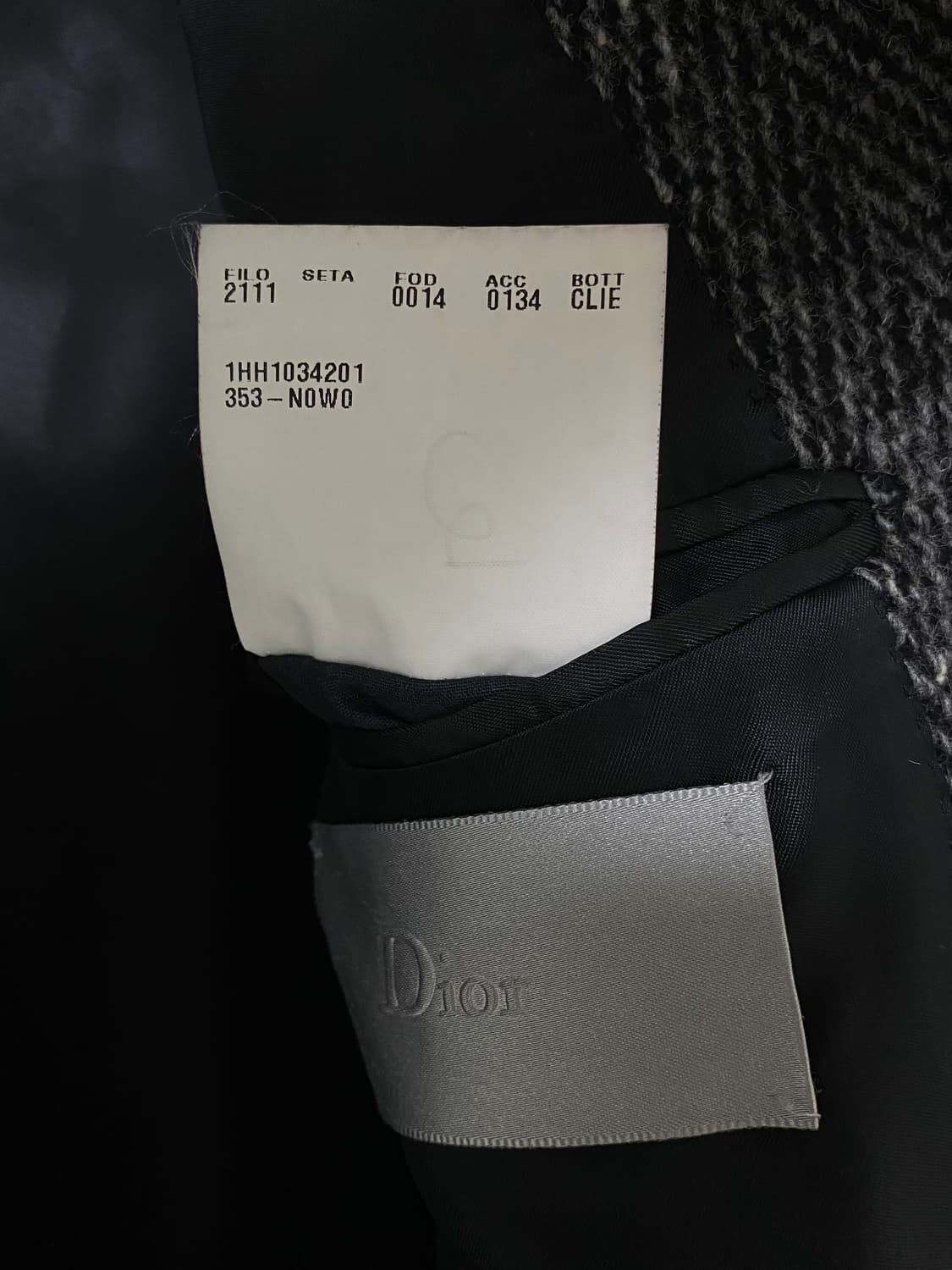 2001FW Dior HOMME SOLITAIRE TWEED COAT 상품이미지8