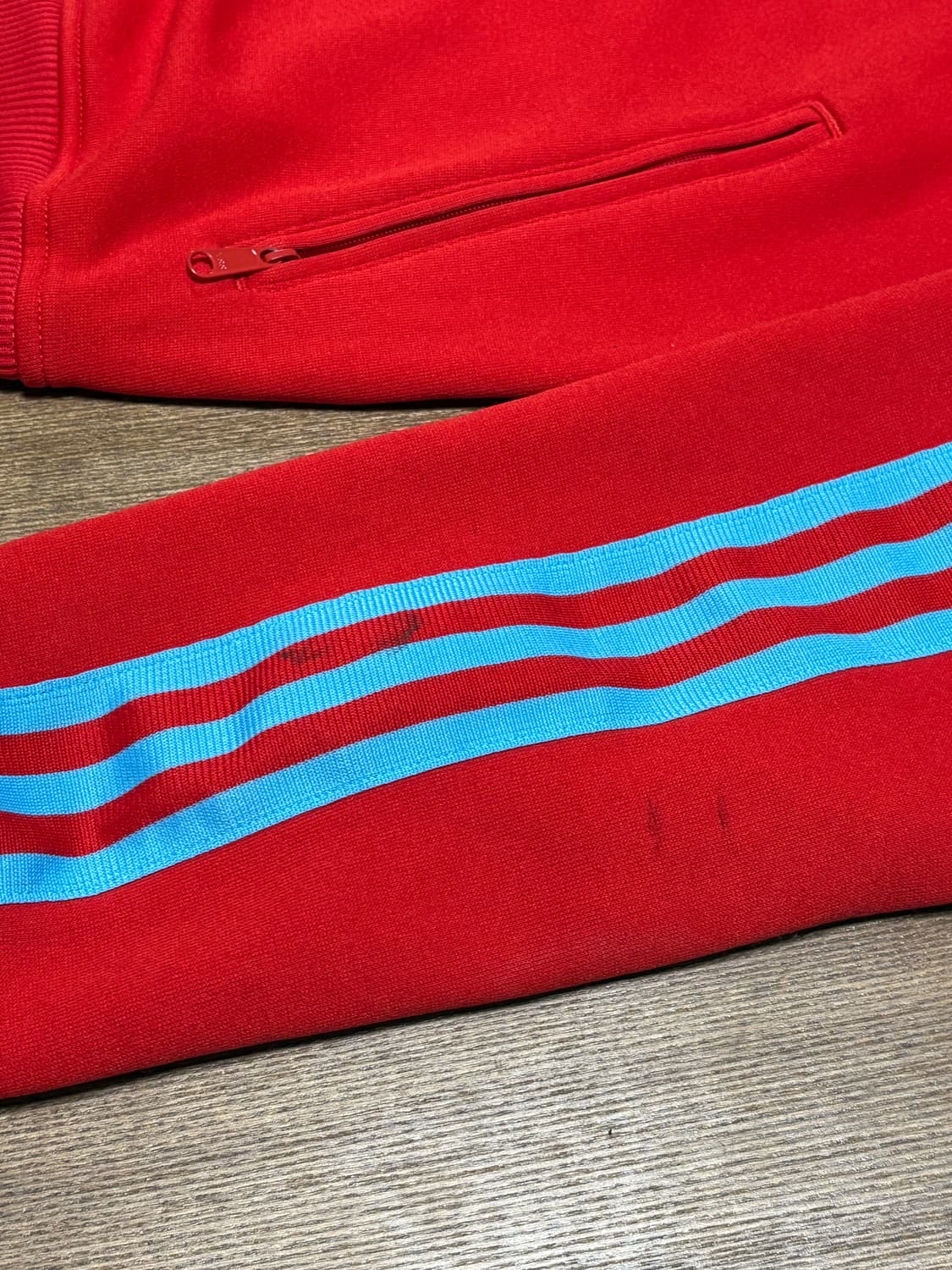 아디다스 빅파이어버드 레드 불꽃 세미크롭 후드집업 져지 상품이미지3