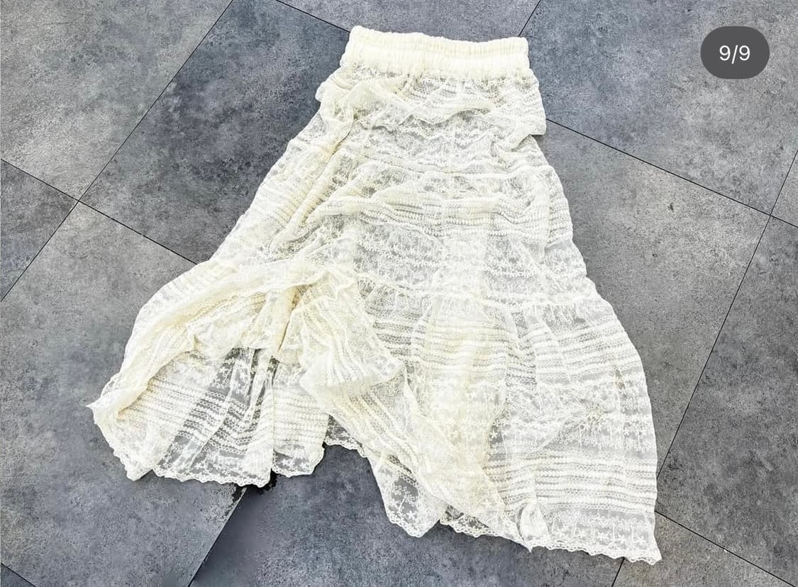 케이블니트집업, 인디언패턴자켓, 히피스커트, 시스루스커트 상품이미지9