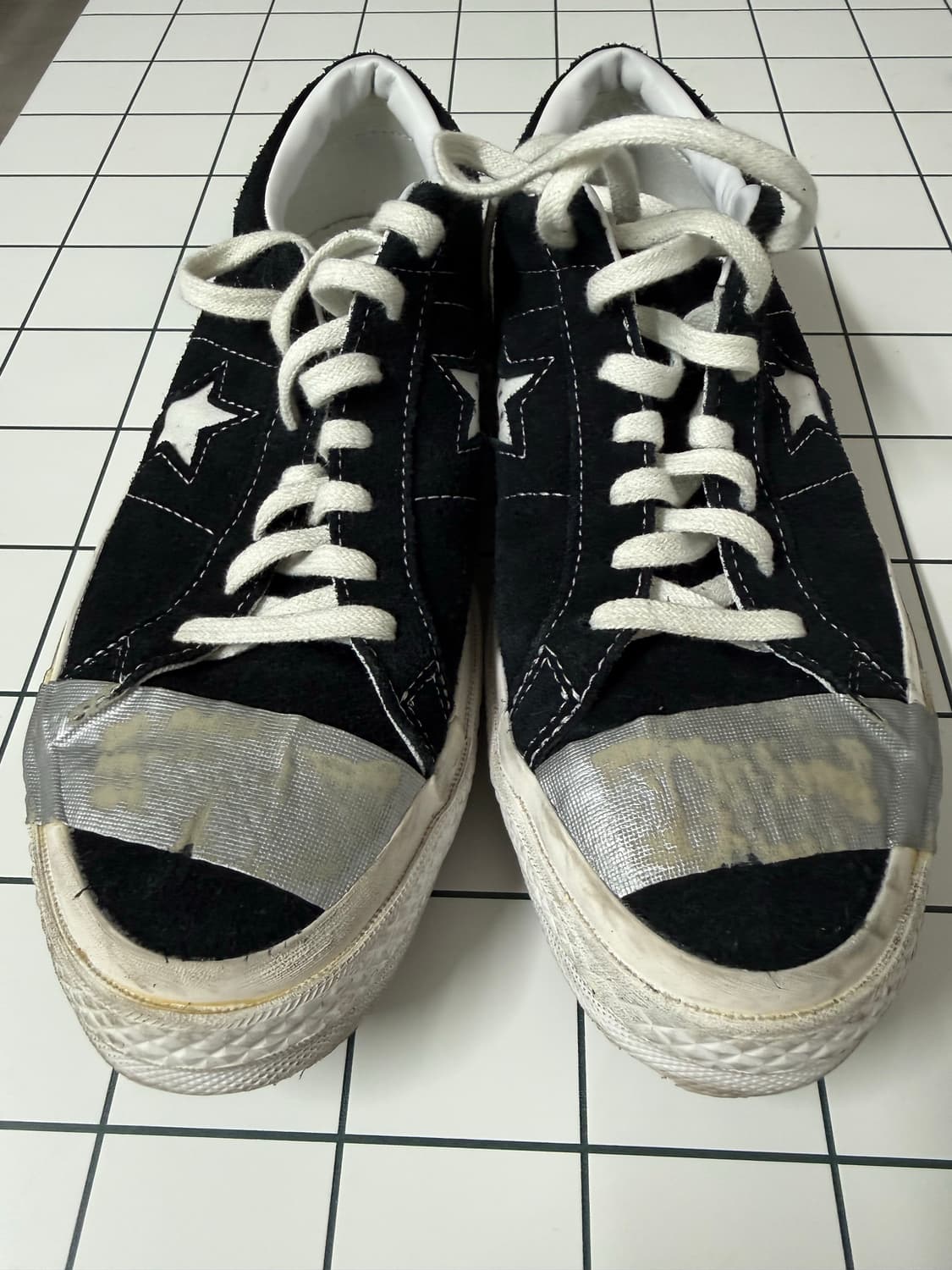 컨버스 One Star Ox Suede Black Grey Tape 상품이미지6