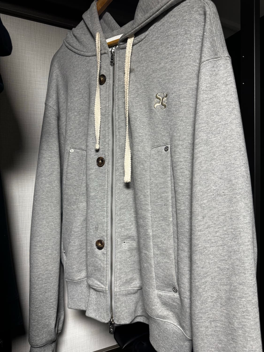 새터 후드집업 그레이 L 상품이미지1