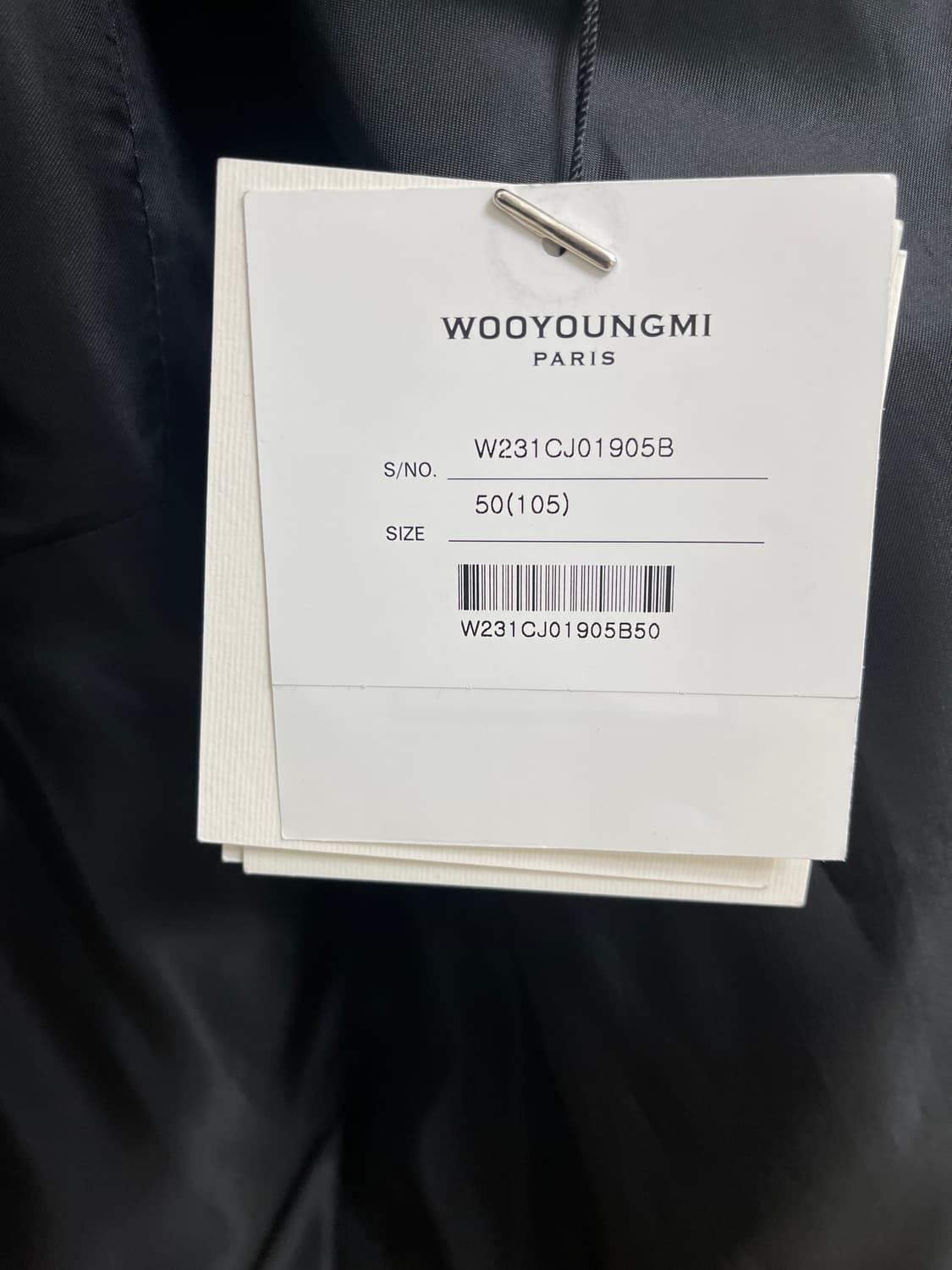 (새상품) 우영미 블랙 울 싱글 자켓(50) 상품이미지2