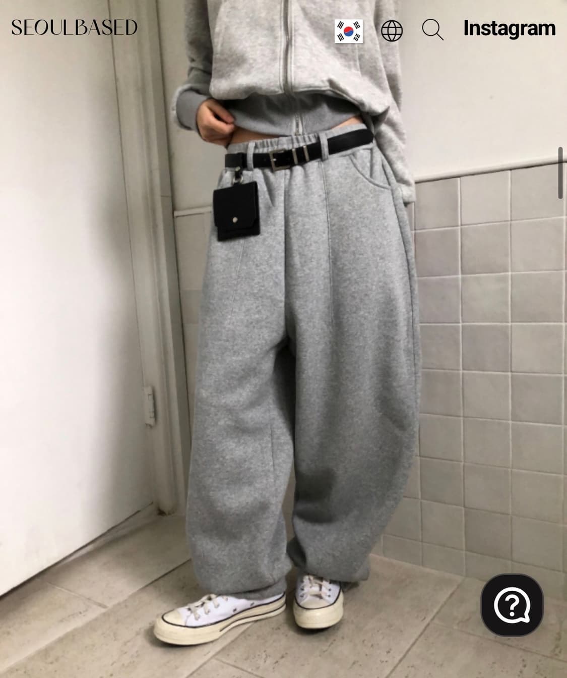 서울베이스드 빅보이 스웨트 팬츠 레드 F 상품이미지6