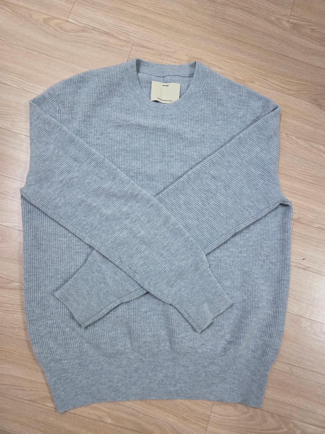 포터리 컴포트 크루넥 니트 2사이즈 라이트블루 상품이미지3