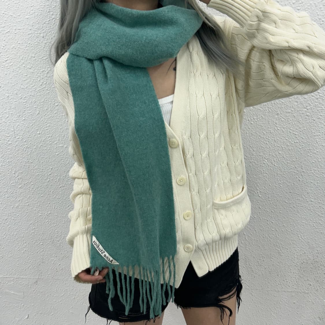 아크네스튜디오 민트 앙고라 머플러 상품이미지2