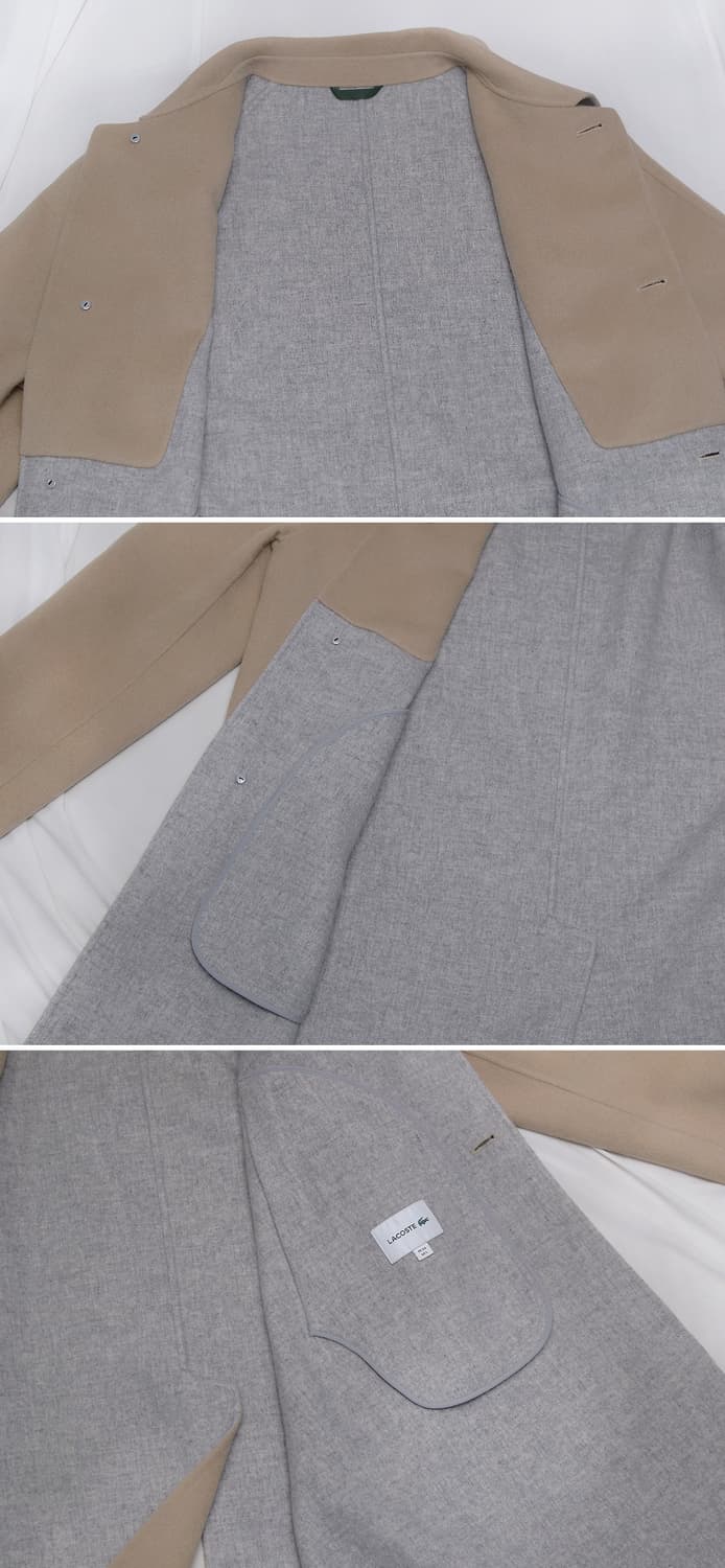 신품급) 라코스테 핸드메이드 싱글 울펠트 오버코트 (105+) 상품이미지7
