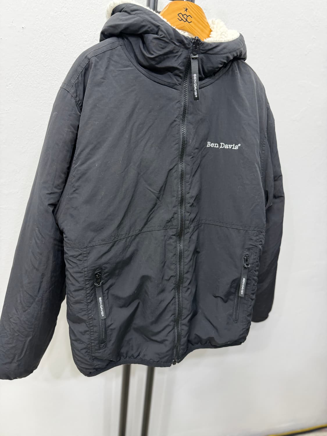 정품) 벤데이비스 리버시블 양털 후리스 자켓 M 상품이미지5