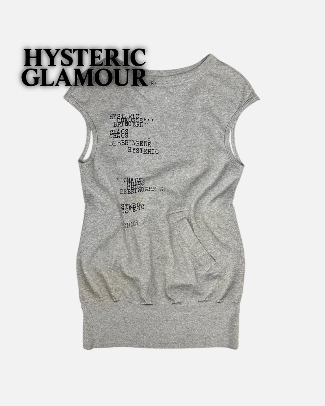 grunge lettering sleeveless dress 상품이미지1