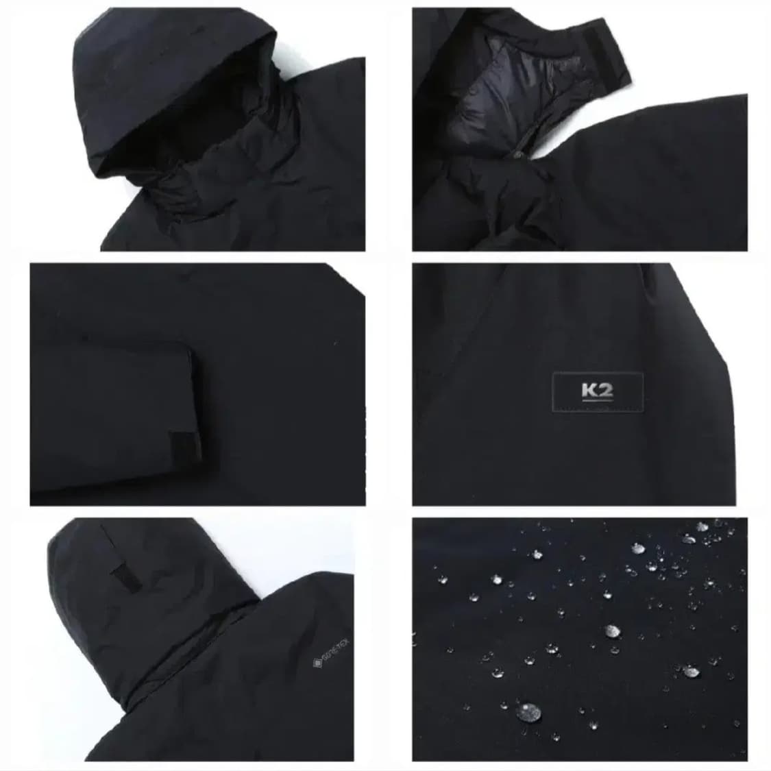 (새제품) K2 고어텍스 방수 패딩 구스다운 남성(블랙,차콜)95~115 상품이미지4
