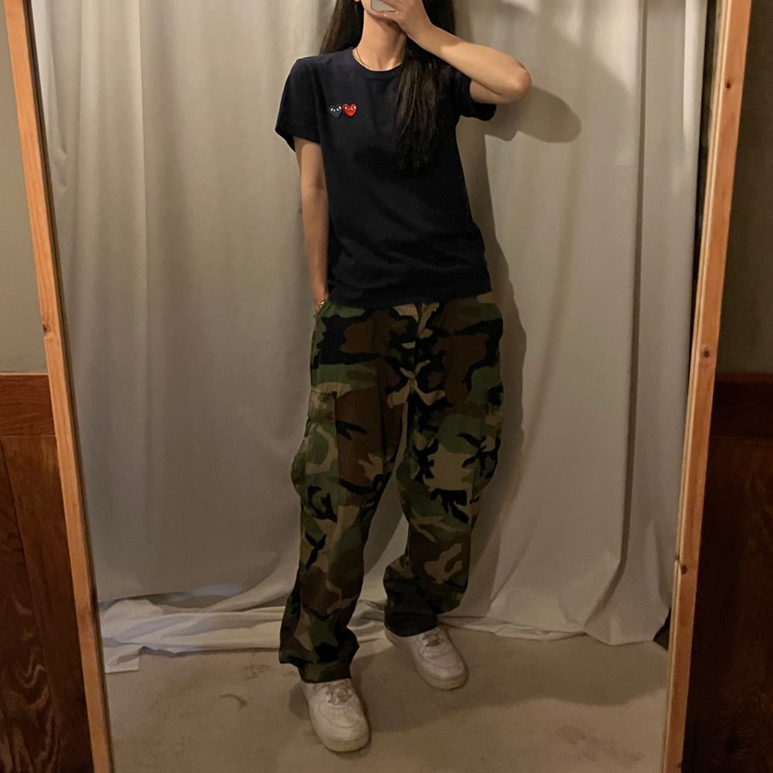꼼데가르송 와펜 반팔티셔츠 (NAVY) 상품이미지5