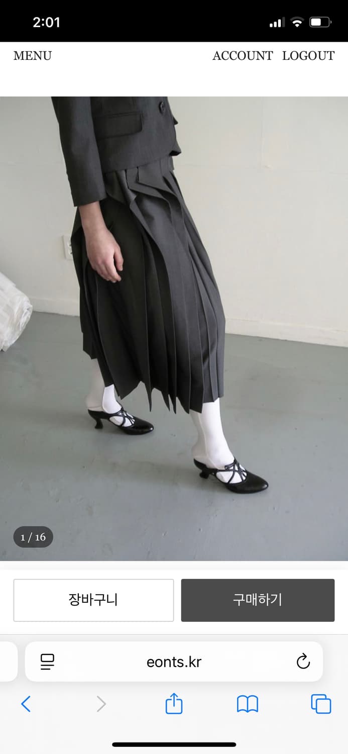 애옹쓰 O ffbeat pleats skirt 상품이미지1