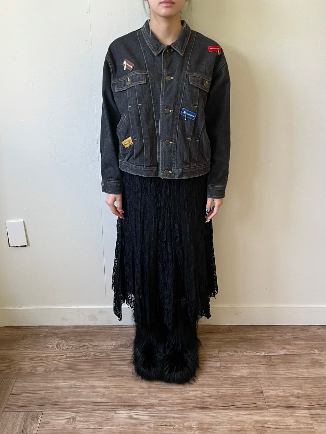 SILCAT 패치워크 데님 자켓 상품이미지7