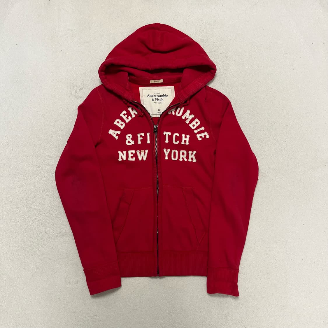 Abercrombie Red Zip Hoodie 상품이미지4