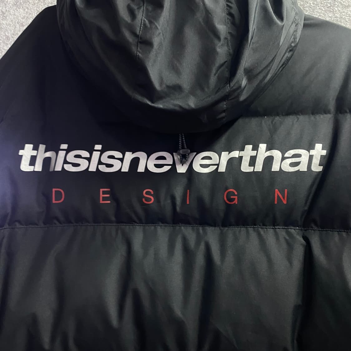 디스이즈네버댓 스펠아웃 빅로고 블랙 다운 롱패딩 B3690 상품이미지5