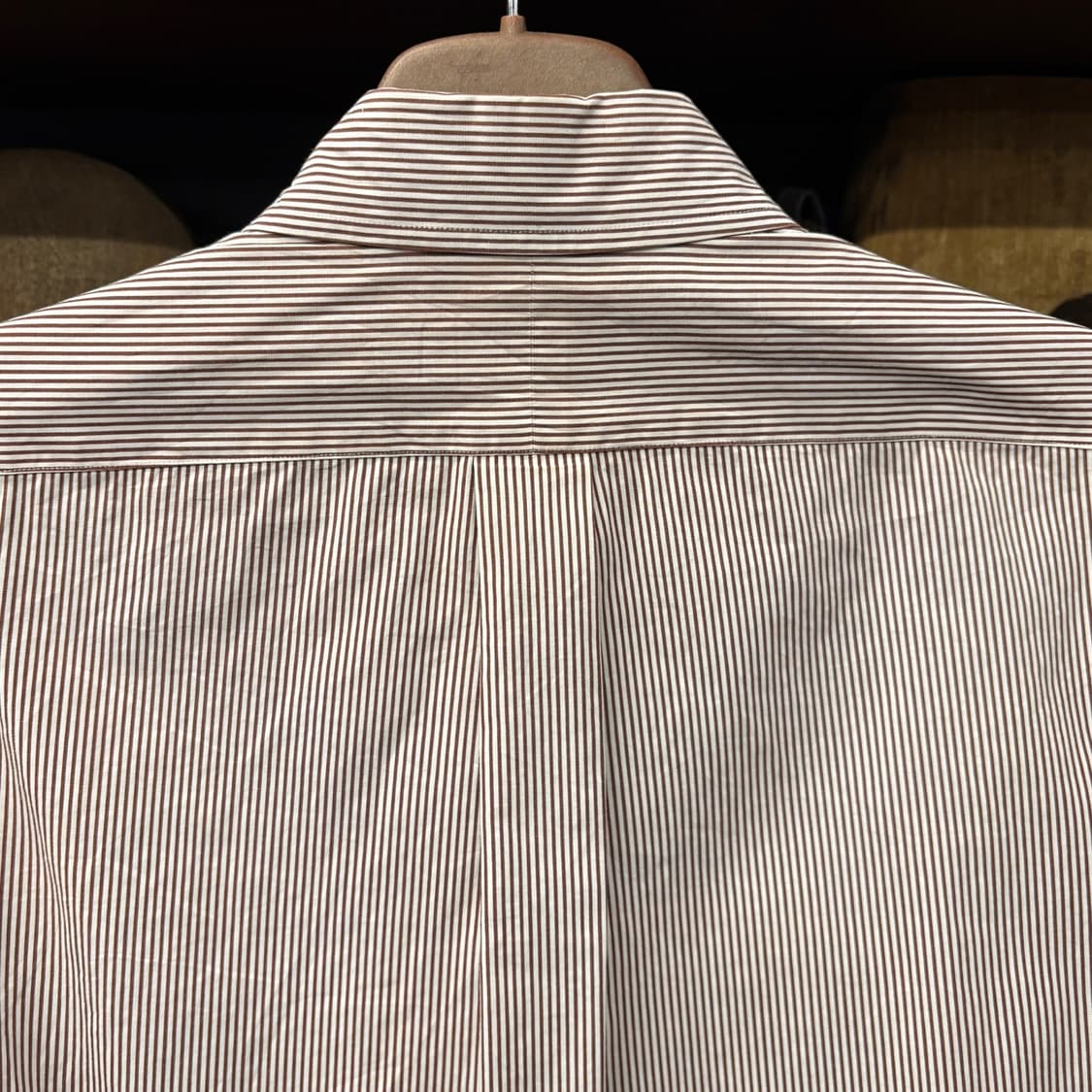 폴로 랄프로렌 신형라벨 마이크로 스트라이프 옥스포드 셔츠 브라운 N332 상품이미지6