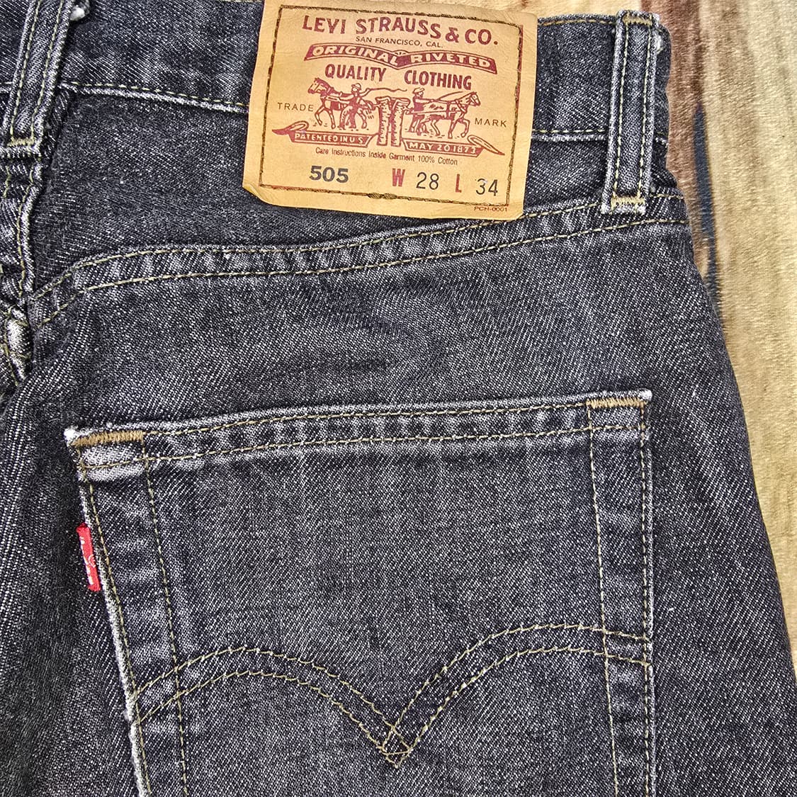 Jpn 리바이스 505 블랙진 28 상품이미지4