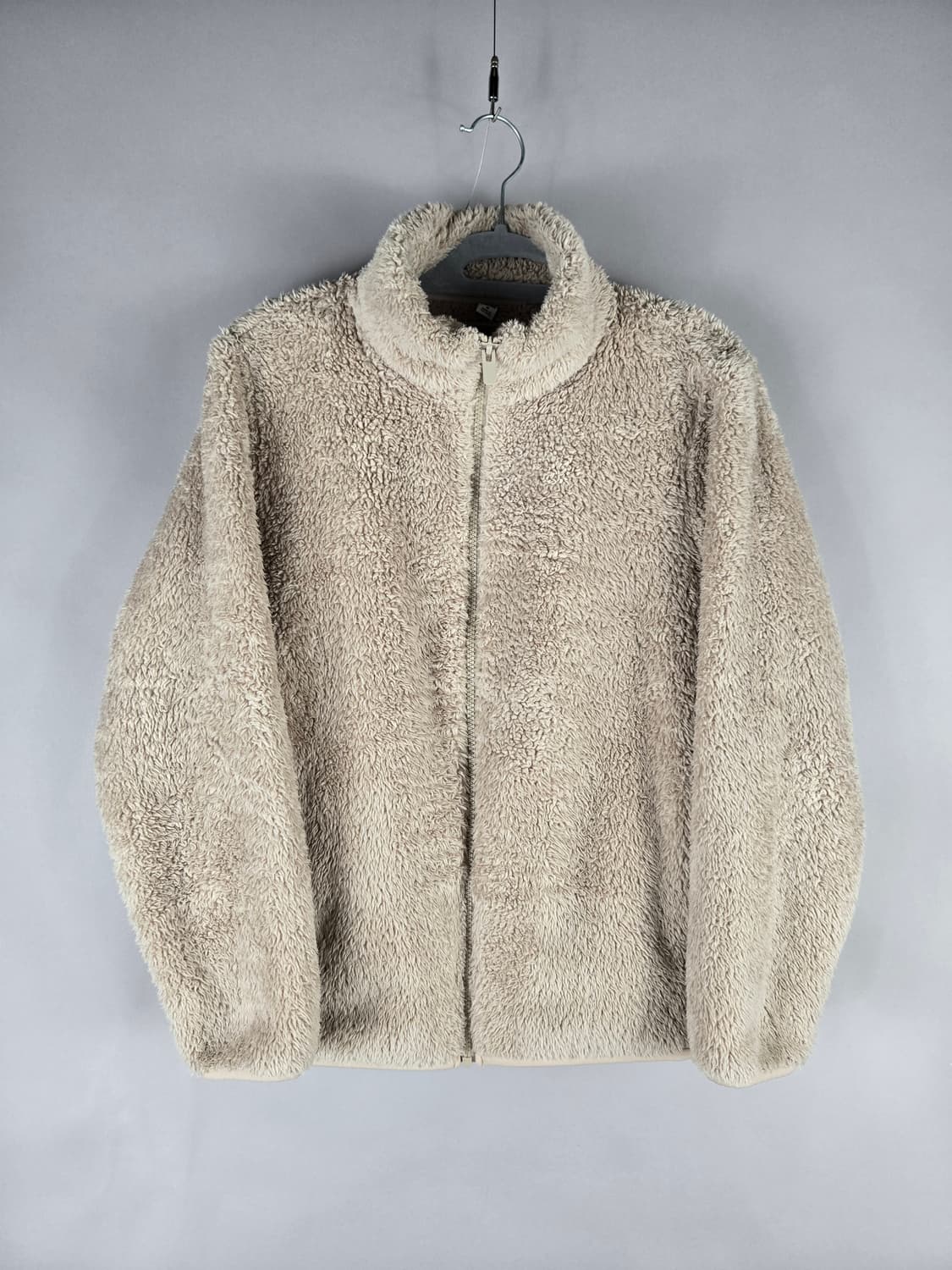 [무료배송]유니클로 M 여성 보아털 후리스 플리스 자켓 베이지 상품이미지1