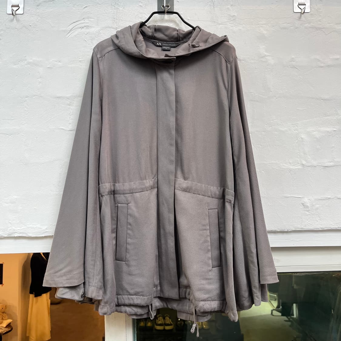Armani Exchange 코튼 후드 집업 판초 S 상품이미지1