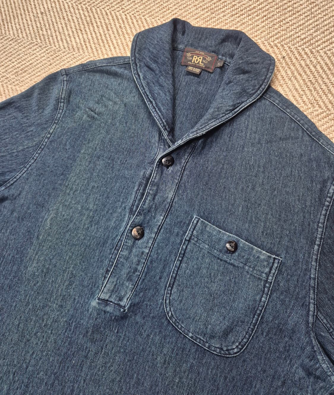 더블알엘 숄카라 하프버튼 상품이미지2