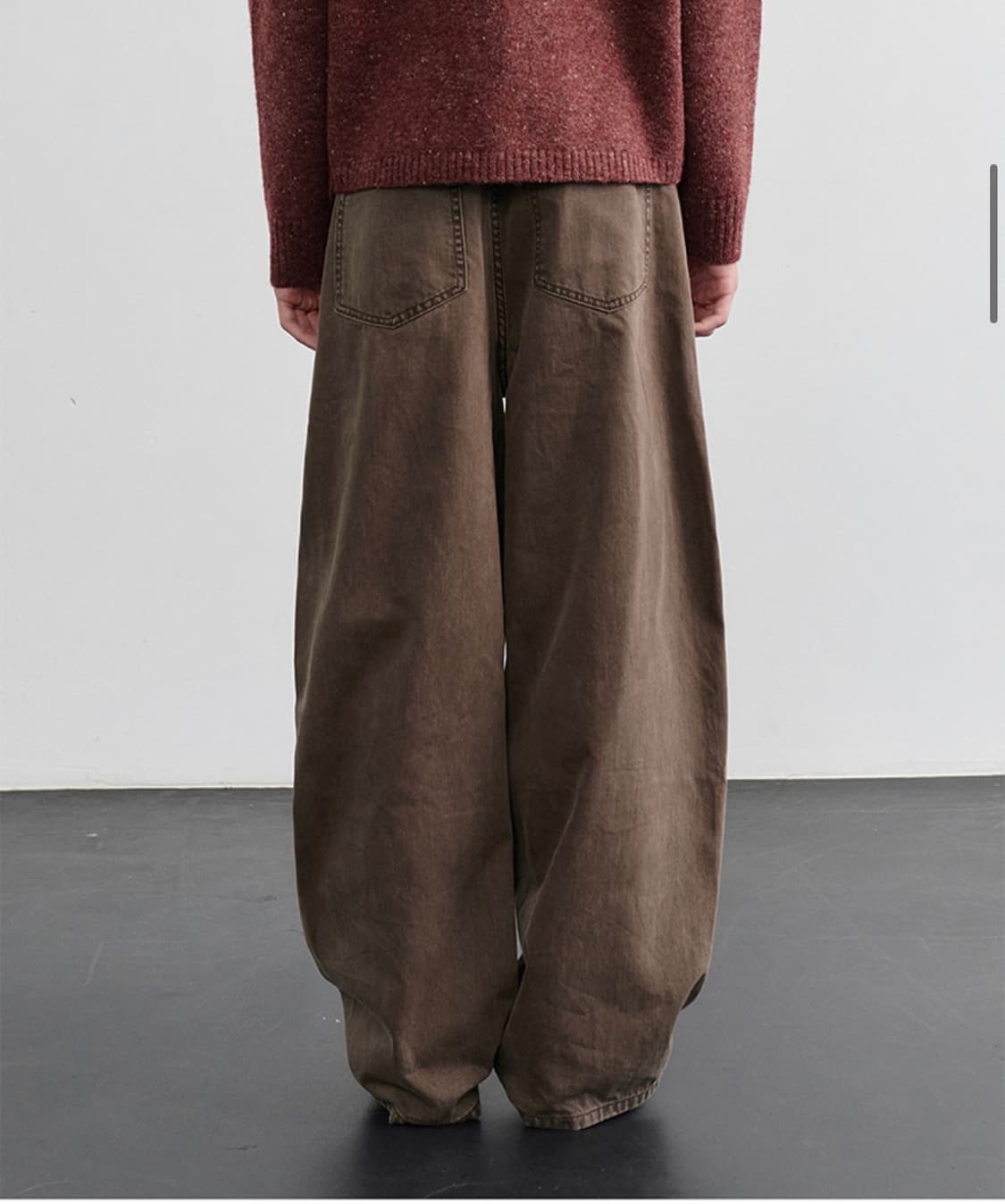 (새상품) 노운 - wide curved denim pants 상품이미지6