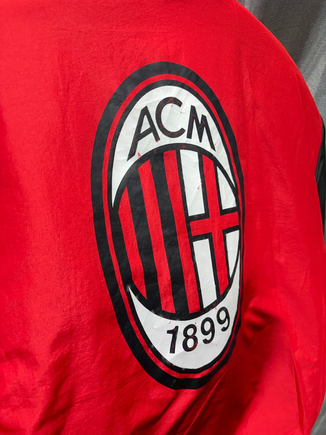 M 아디다스 파이어버드 AC밀란 레드 배색 리버시블 패딩 상품이미지9