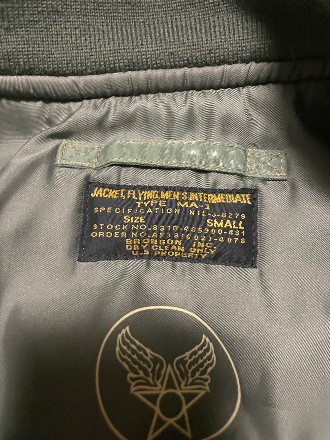 브론슨 Ma-1 중국판 S사이즈  상품이미지3