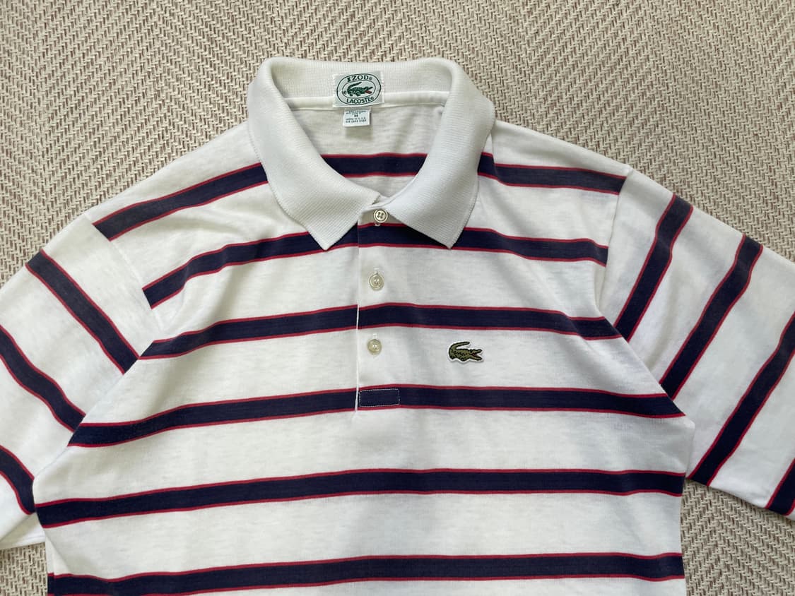 80s usa라코스테 izod lacoste 스트라이프 반팔티  상품이미지3