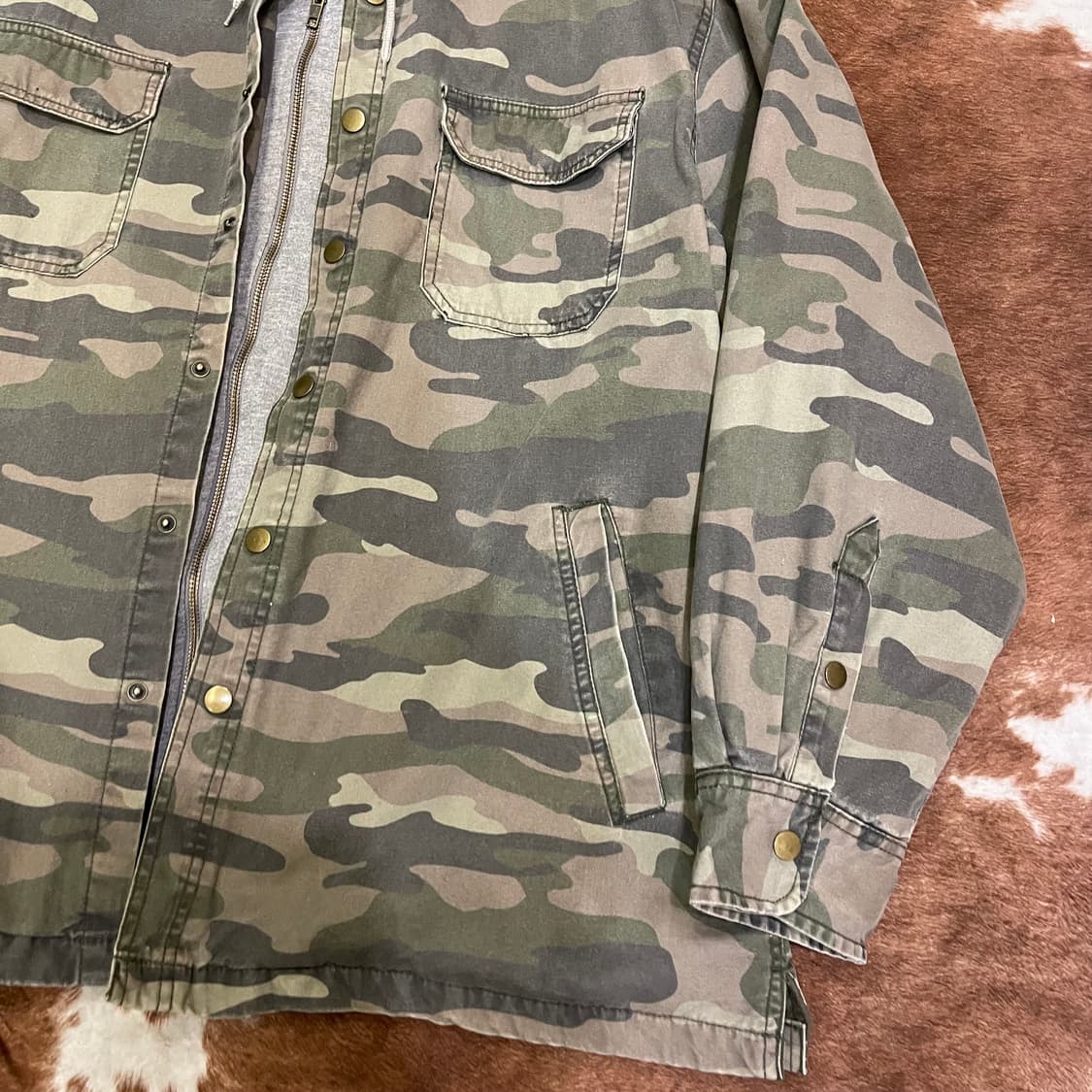 Vintage 카모 후드자켓 상품이미지3