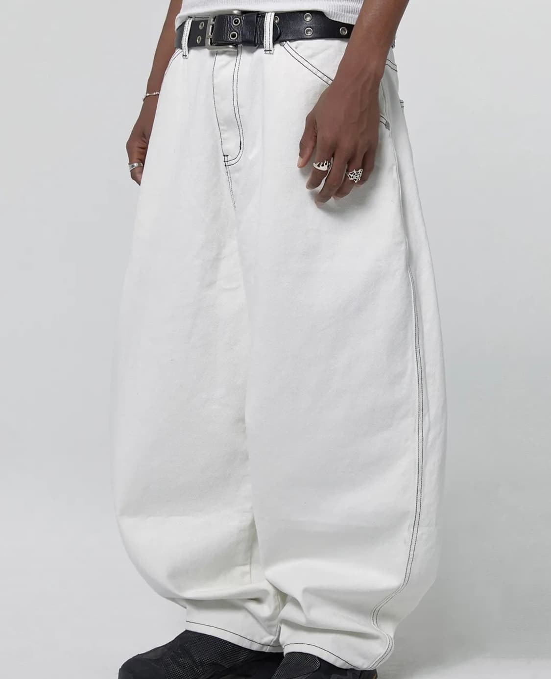 SUADE CONTOUR POCKET DENIM [WHITE] 상품이미지3