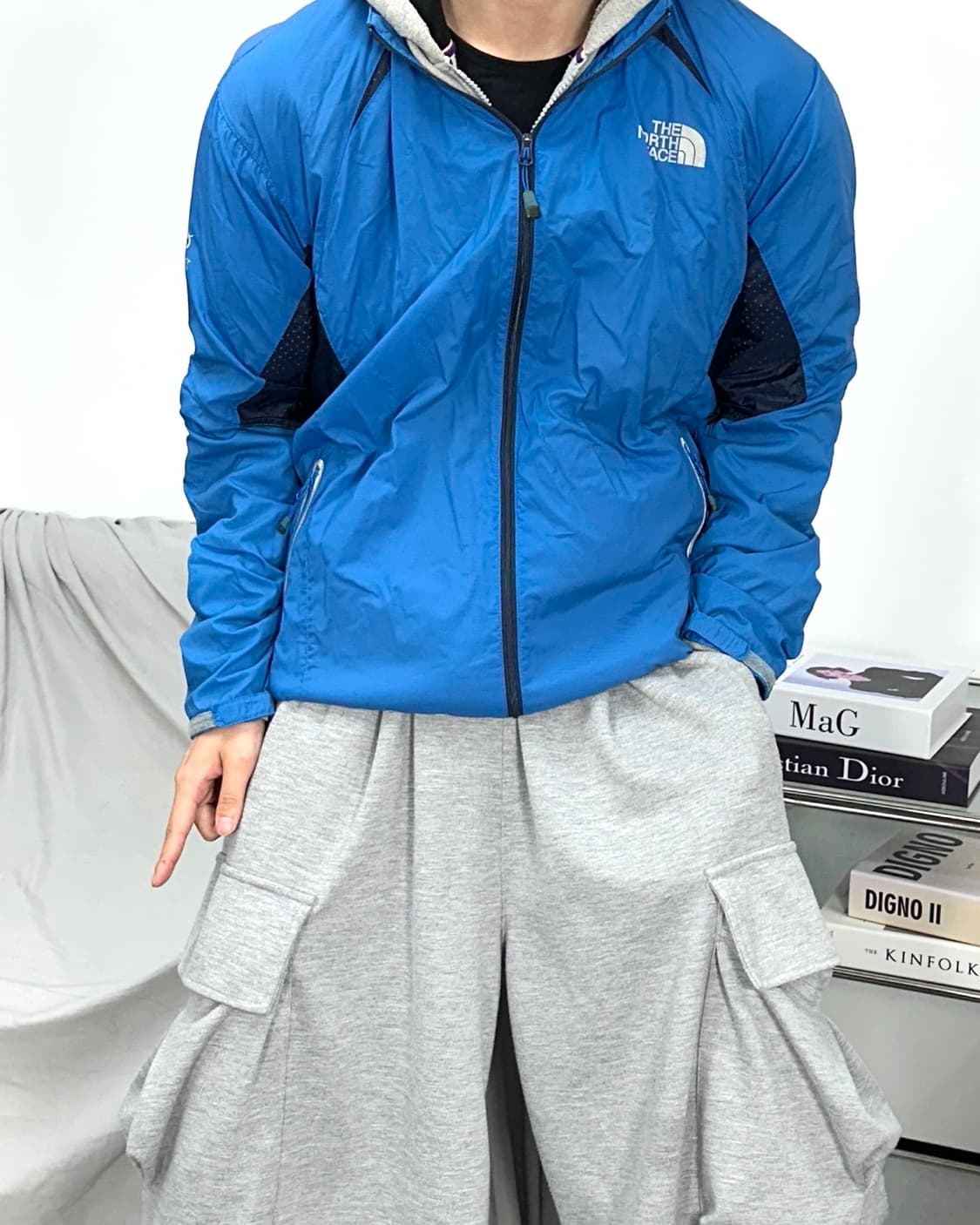 노스페이스 블루 플라이트 시리즈 바람막이 M 상품이미지2