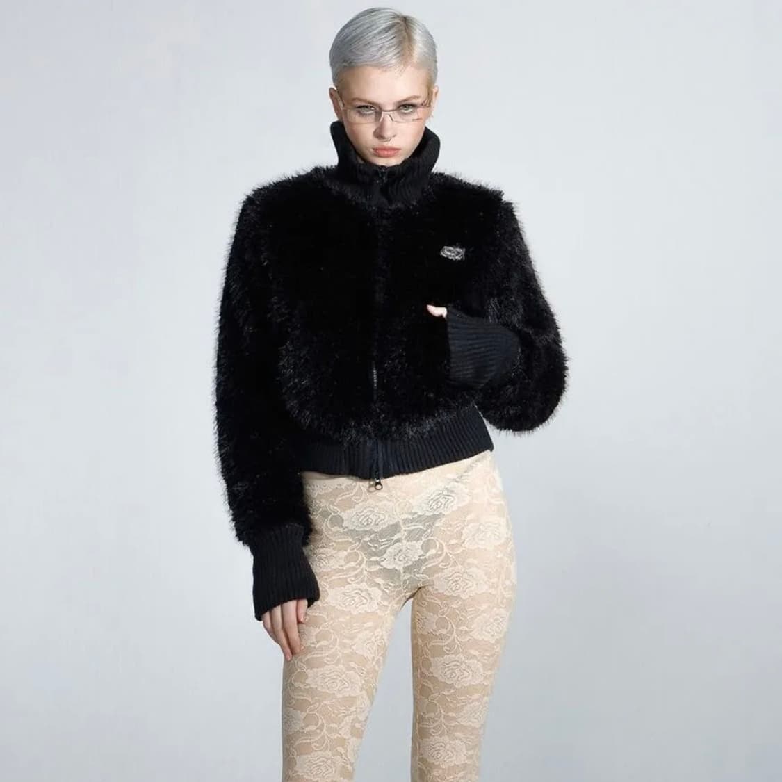 스컬프터 퍼 집업 (블랙) 상품이미지3