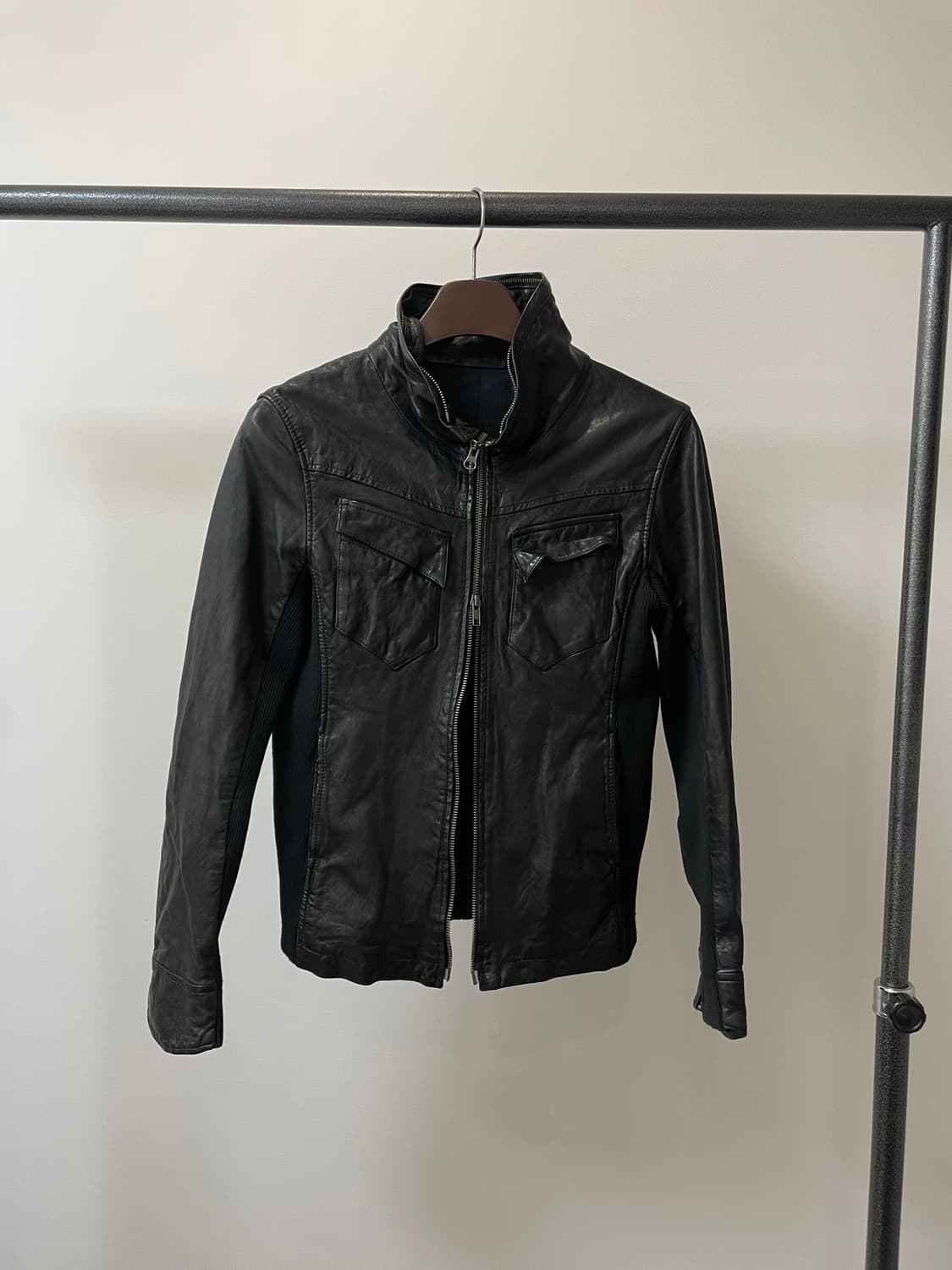 (95) 하이넥 락시크 양가죽 투웨이 가죽자켓 상품이미지3