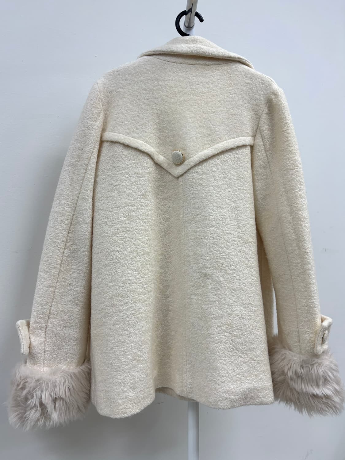 빈티지 화이트 아이보리 더블 코트 상품이미지9