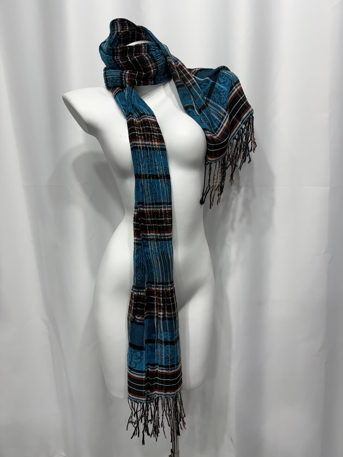 🎸블루 체크패턴 머플러🎸 상품이미지4