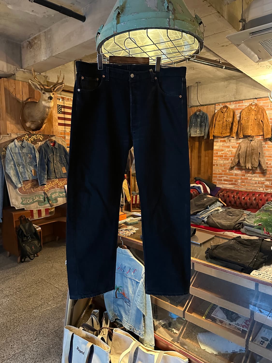 90s USA 빈티지 리바이스 501 0660 블랙진 흑청 데님 팬츠 상품이미지1