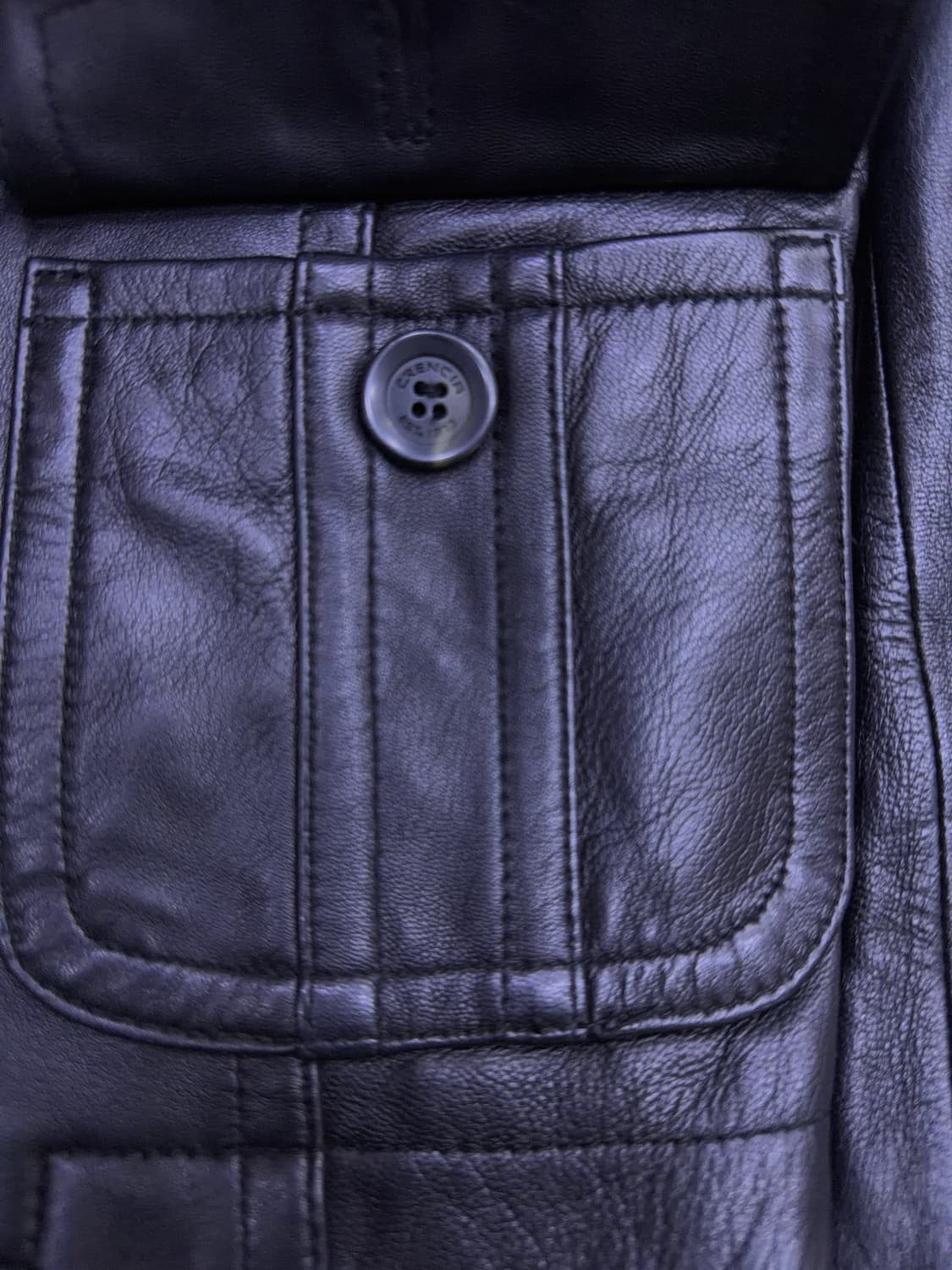 크렌시아 블랙 양가죽 원버튼 싱글 레더 가죽자켓 85 상품이미지5