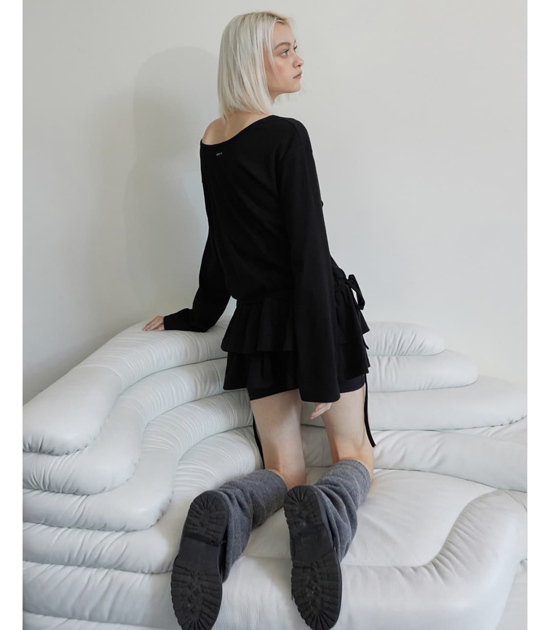 [새상품]rense 렌세 Frill Layered Long Sleeve 상품이미지2