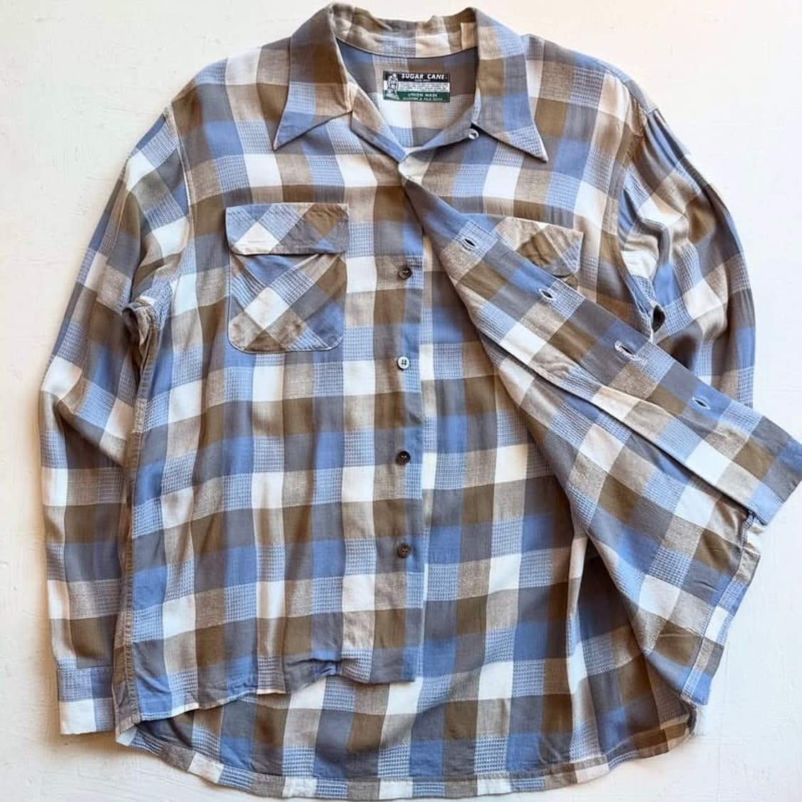 90년대 슈가케인 체크 셔츠 상품이미지4