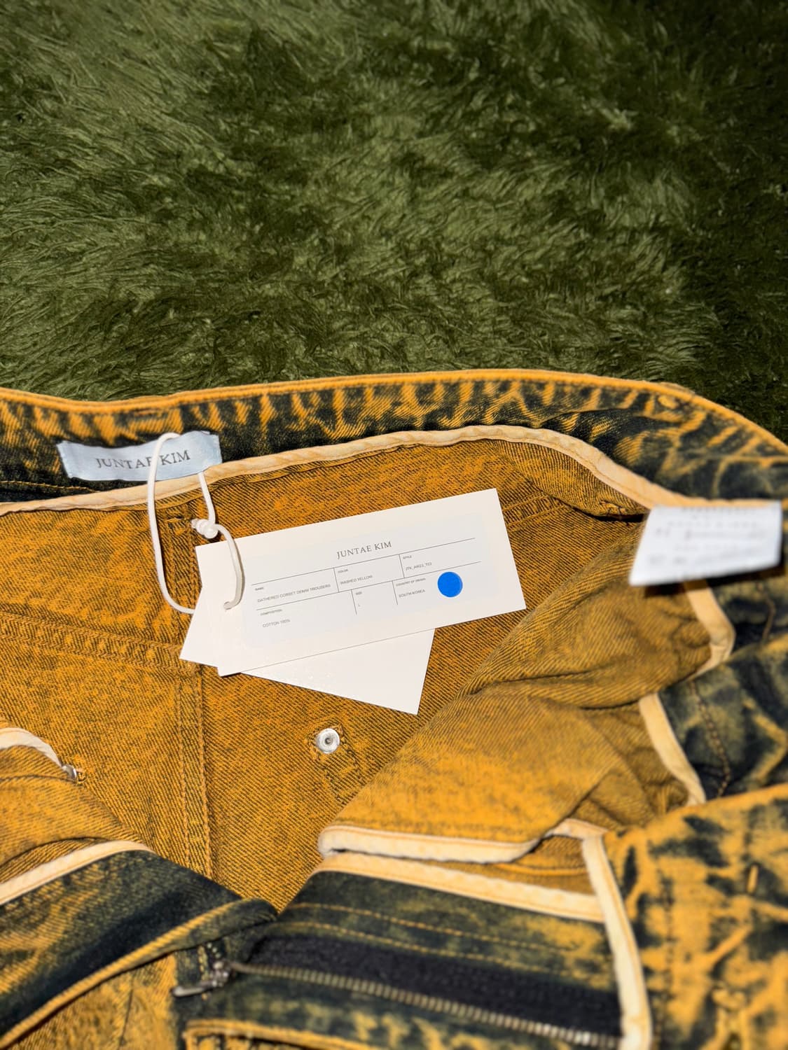 [L] juntae kim 준태킴 게더 코르셋 워시드 데님 팬츠 상품이미지4