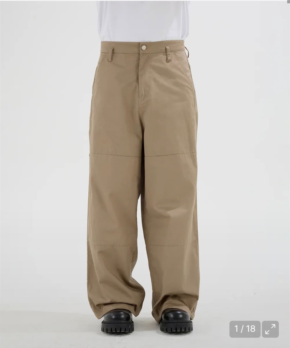 iey 이에이 pani side tuck pants beige m사이즈 상품이미지1